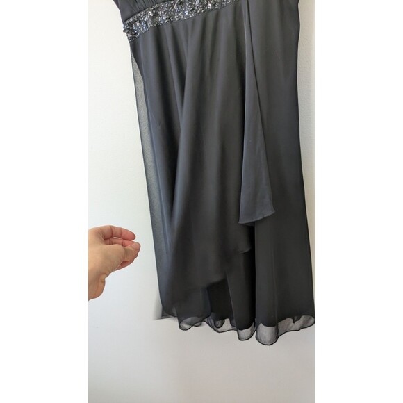 Vintage Y2K City Triangles Dress Juniors M (Fits XS-S) Babydoll Chiffon Beaded - Picture 4 of 14